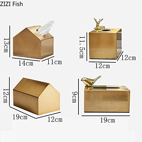 NC evropska luksuzna mesingana tkiva kutija kreativna geometrijska životinjsko tipa sigurnosti Skladište Tkivni kanister Dnevna soba