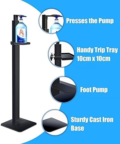 Stalak za sanitet za punjenje noga, samostojeća podesiva stanica za saniranje ručno za kućnu komercijalnu upotrebu, visok 100cm /