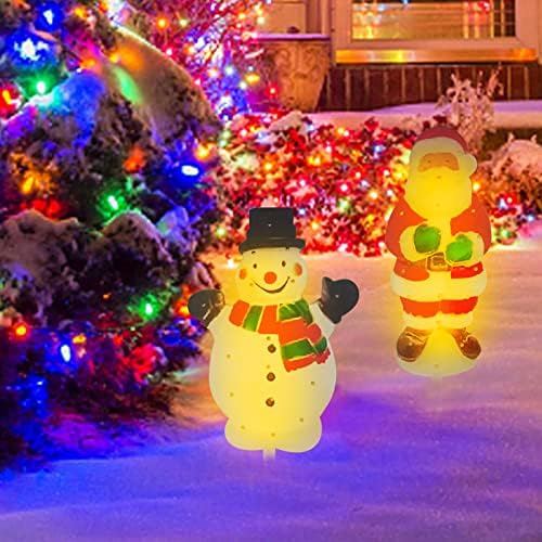 Božićna svjetla ukras snjegović vanjski Patio ukras osvijetljeni snjegović kući s baterijom rasvjeta umjetni akril Božić ukras snjegović