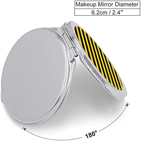 Bumblebee Stripes kompaktno džepno ogledalo prijenosno putno Kozmetičko ogledalo sklopivo dvostrano 1x / 2x uvećanje