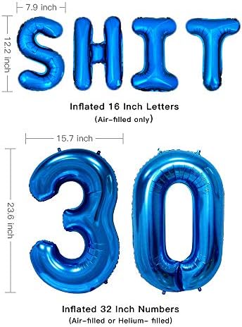 30. rođendan baloni smiješni 30. rođendan ukrasi za njega - tako sretan im trideset balon banner, prljav 30 rođendanske zabave