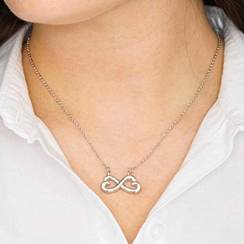 Ručno rađeni nakit - inspirativni rođendanski poklon Zlatna ogrlica Infinity Heart nakit Godišnji nakit Poklon Personalizirani poklon