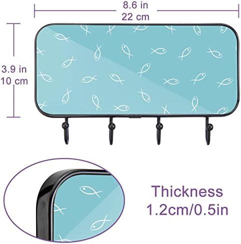 Ljepljivi kukiča od nehrđajućeg čelika za ručnik kaput zaglavljene u kupaonici ili kuhinjom riba plava