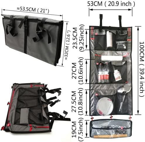 HTTMT-ET-BAG001-HANG-N-HAUL piknik ploča salveta flatware Storage Caddy Organizator Holder Crna