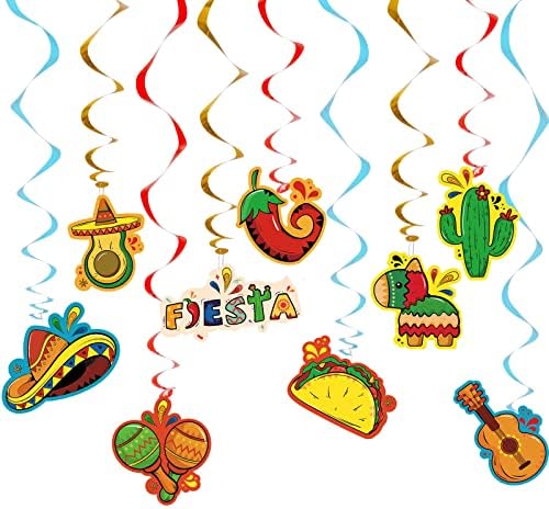 Meksička Fiesta viseći vrtlog - 27 kom ukrasi za zabave Cinco De Mayo stropni dekori ukras za prozorska vrata za Meksiko Dan nezavisnosti