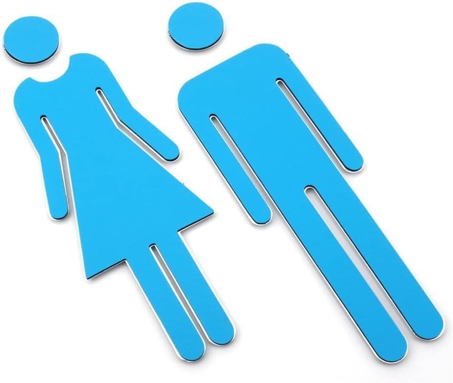 Xiboya Textile 7,8 inčni ljepljivi akrilni toalet Simbol Muška i ženska kupaonica