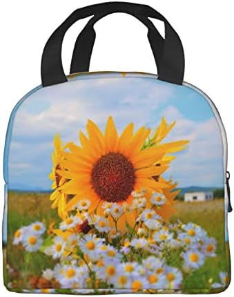 HAZIMCS Funny Fantasy Sunflower Wallpaper torba za ručak vodootporna izolovana torba za jelo za višekratnu upotrebu kutija za piće