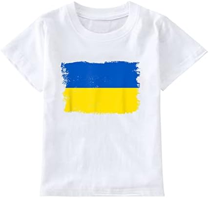 Toddler Baby Kids Boy Girls podržavaju Ukrajinu I stajam sa ukrajinskim ukrajinskim zastavama T majice Tee 17 godina zeko