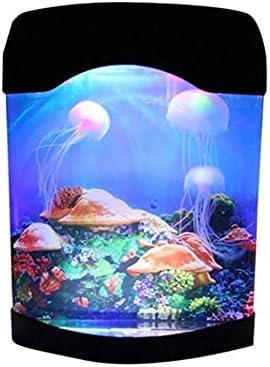 ZLBYB stoni akvarijum akvarijumi noćna lampa LED Mini akvarijum akril veliki kapacitet kućni ured Desktop vodene ribe potrepštine