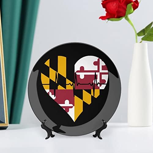 Ljubav Maryland Heartbeatceramic Dekorativna ploča sa postoljem Custom Bone Kina Početna ploča za kućnu dnevnu sobu Kuhinja