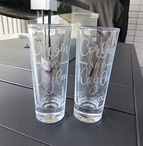 Personalizirane čašice za vjenčanje-prilagođene urezane čašice - poklon za goste angažman parova – Bachelor Party Bachelorette – Mr