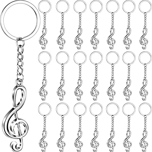 45 kom glazbeni poklon 15 metalna muzička nota tipka za ključeve glazbeni glazbeni prstenovi G CLEF ključni prsten 15 kraft papir