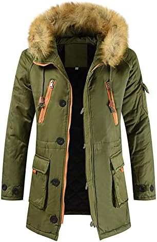 Fsahjkee Plus Veličina Jakna Muškarci, Snežni kaput teški redovita kaput jaknu nadupčasta jakna za odjeću
