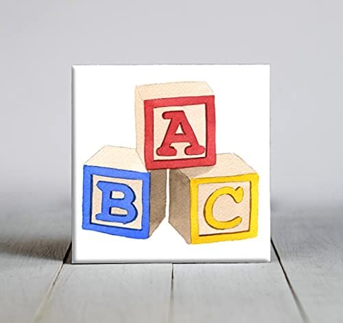 ABC blokovi akvarel Art dekorativna pločica