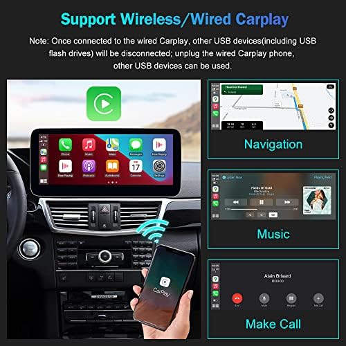 Android 11 auto Stereo 10.25 inčni Auto ekran osetljiv na dodir za Mercedes Benz E klase W212 2010-2014 NTG4.0/4.5,6+128g,podrška Wireless Carplay, globalno vrijeme