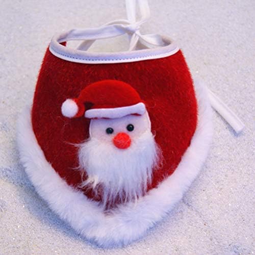 Patkaw Božićni pas Bandana Plush Santa Claus Trokut šal zima Warm Warm Paflake ovratnici Bibs Kerchief za male srednje velike pse