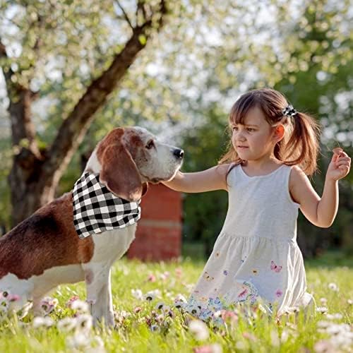 Buffalo Plaid Dog Bandana & Hair Hilchies PISM PISME Pribor Pamuk Bandanas Handkerchiefs šalovi za pse za rođendan Outfit Lovers ljubitelji