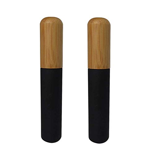 Prazne cijevi za maskaru - 2 kom 6ml cijev za maskaru sa štapićem za trepavice i bambusovom kapom bočica za bočice za trepavice posude