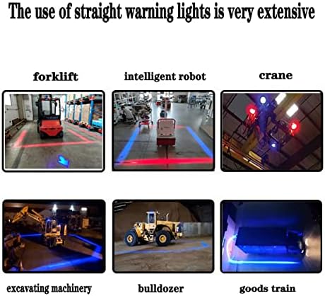 Haonenyue lampica upozorenja za viljuškare, sigurnosna granična lampa crvene linije visoke svjetline za teška vozila-svjetlo ravne