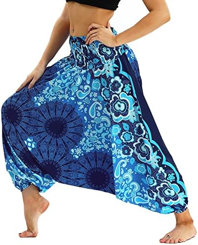 Barbedrose Ženska labava bager Gypsy Hippie Boho joga hlače Bohemian Beach Harem pantalone