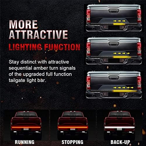 SOCAL-LED 1x 48 Trostruki red LED vrata prtljažnika svjetlosna traka crveno bijelo žuto prekidač, sekvencijalni žmigavac / hod unazad/kočnica/zadnje