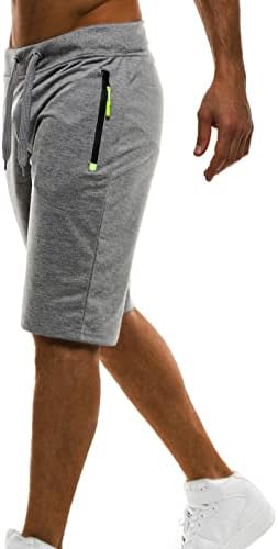 Vježbajte kratke srednje kratke hlače za muškarce sportski struk rastezljive kratke hlače džepovi ležerni čvrsti sa patentnim zatvaračem