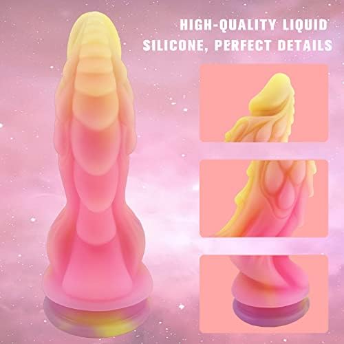 8.66 inča Svjetlonino čudovište Realistic Dildo, ogroman silikonski analni zmaj dildo analni utikač s jakom usisne čašice za vaginalnu