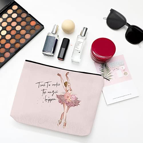 CYCEOS Dancer Makeup Bag inspirativna baletna plesačica poklon ples kozmetička torba pokloni za plesače Lovers Travel Cosmetic Zipper