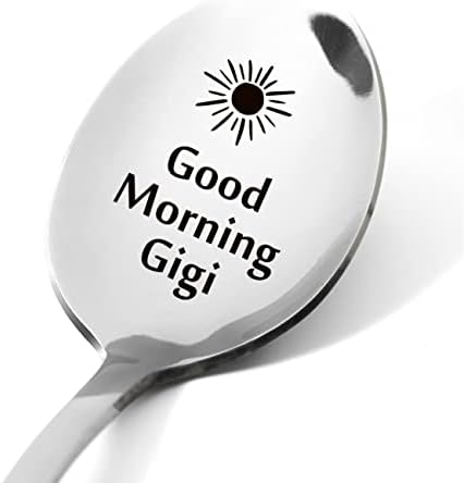 Dobro jutro Gigi kašika - Nana poklon - čaj za kavu ugravirani motivacijski poklon - baka poklon za žene Nana Gigi poklone ideja