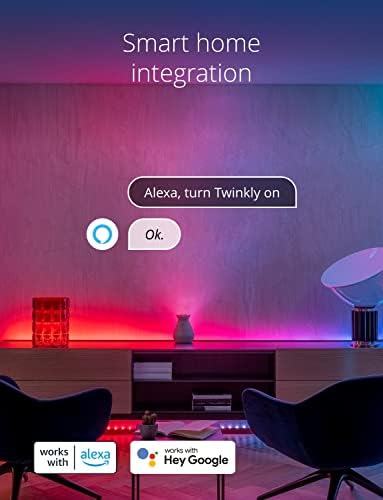 Twinkly točkice - Fleksibilni LED lampica koji kontroliraju aplikaciju sa 200 RGB LED-ova. 33 stopa. Jasna žica. Unutarnji i vanjski