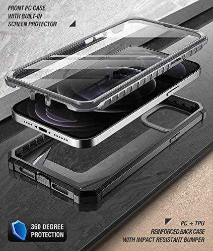 Poetic Guardian Serija dizajnirana za iPhone 12 Pro Max 6.7 inch Case, hibrid ojačana otporan na udarce zaštitna robusna prozirna