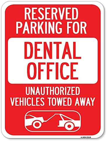 Rezervisan parking za stomatološku ordinaciju, neovlaštena vozila su vučena | 18 x 24 teškim mjernim aluminijskim protokom od aluminija