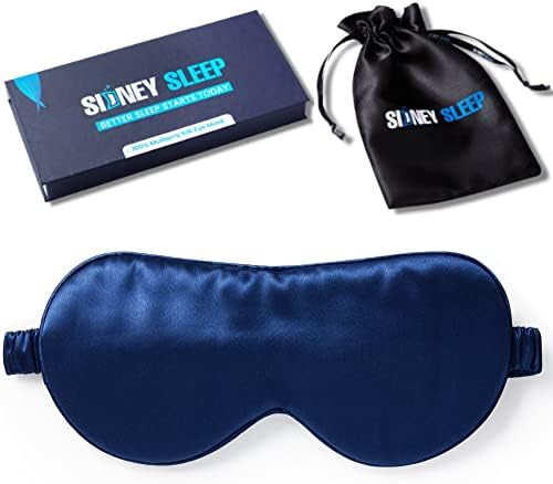 Sidney Sleep Sleep Maska - mulberry silk maska ​​za spavanje - Unisex maske za spavanje za žene i muškarce - ultra mekane poklopce