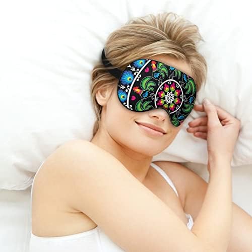 Poljska tradicionalna folk umjetnička maska ​​za masku za spavanje izdržljivo zasebkanje mekane maske za oči sa podesivim kaišem za
