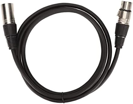 XLR mikrofonski kabl, 4.9 stopa Clear Cink Alloy Shell Srebrna crna HiFi Plug and Play XLR muški na ženski zvučni kabl za mikrofone