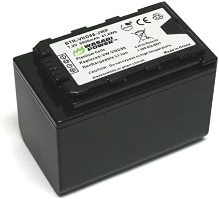 Wasabi Power 5800Mah baterija za Panasonic VW-VBD58, AG-VBR89G i Panasonic AG-3DA1, AG-AC8, AG-DVC30, AG-HPX250, AG-HPX255, AG-HVX201,