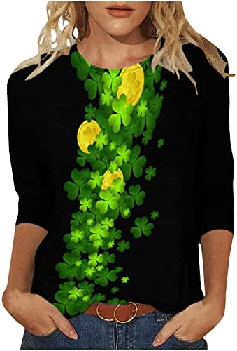 Nova ženska tunika vrhova irska majica ul. Patrick's Dnevna majica Jumper 3/4 Bluza s dugim rukavima Clover Shamrock majice