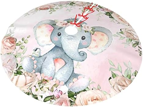 Slatki slon tiskani božićno suknje 48 za Xmas Holiday Party Decoration
