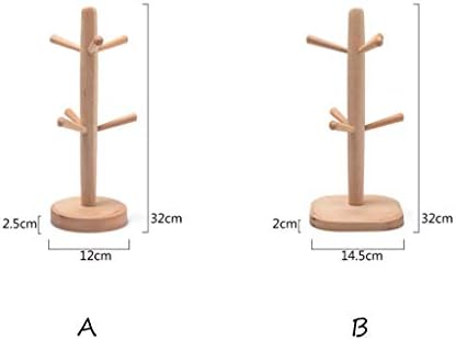 JYXCOSHELF kućne Police, stalak za šolje za šolje Creative evropski stil držač za odvodne šolje od punog drveta za domaćinstvo stalak