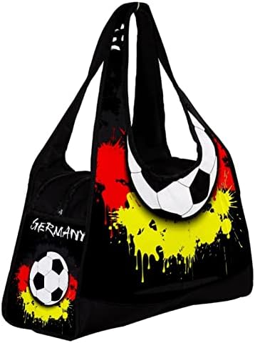 Njemačka fudbalska lopta protiv uzorka Travel Duffel Bag Sports Gym Bag vikend noćenje Tote za žene muškarci