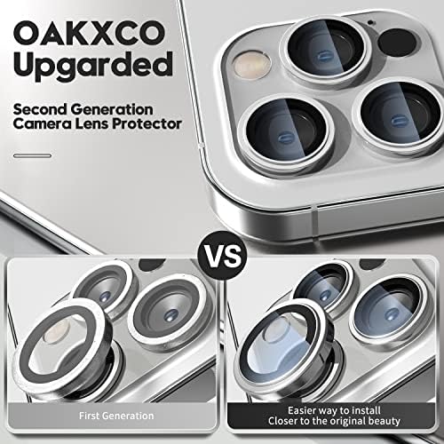 Oakxco [3 u 1 Kompatibilan sa iPhoneom 13 Pro Max / 13 PRO kamera zaštitnik za zaštitu od kamere, zaštitnik zaslona kamere, poklopac