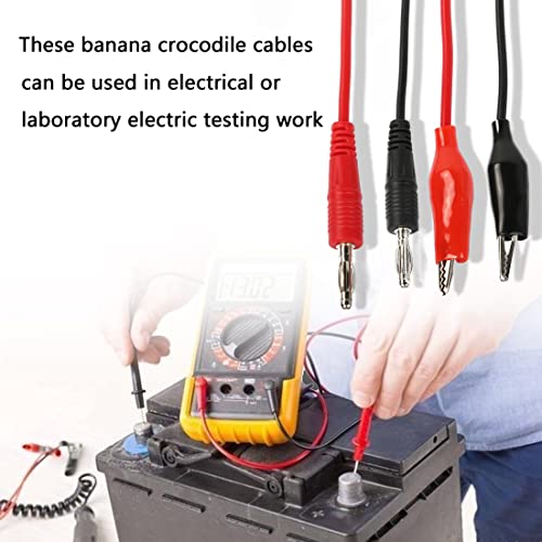 Yacsejao banana utikač na saligatore, multimetarski testni olovni set, banana utikač na ploča mini kuke test kabela-crvena i crna