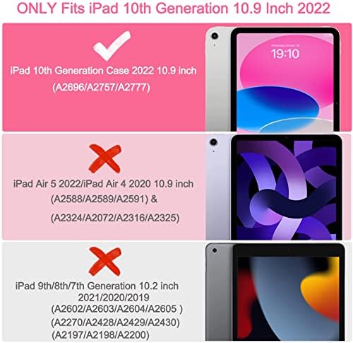 Rantice iPad futrola 10. generacije 2022, futrola za iPad 10. generacije sa zaštitom ekrana, futrola za iPad 10. generacije sa držačem