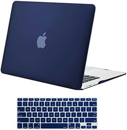 Mosiso plastična tvrda kućišta i poklopca tipkovnice kože Kompatibilna je samo s MacBook zrakom 11 inča, mornarsko plava