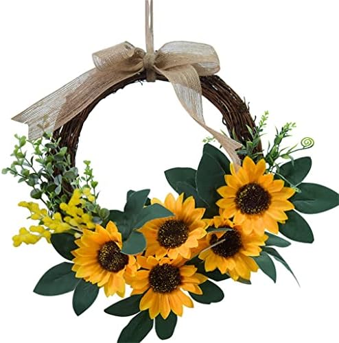 Zyzmh Sunflower Garland Home Decoras Rattan Garland Zid ukras Privjesak