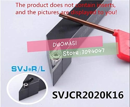 FINCOS SVJCR2020K16 indeksirani vanjski držač alata za okretanje,93 stepena CNC karbidni rezač za struganje, držač alata za struganje