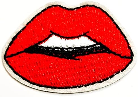 Kleenplus 3kom. Crvena usta Patch zanati umjetnosti šivanje popravak usne usta ruž za usne crtani vezeni željezo na šiju na značku