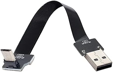 CABLECC UP TOTGLED USB 2.0-A mužjaka za mikro USB 5pin muški podaci Slim Slim FPC kabel za FPV i disk i telefon 200cm