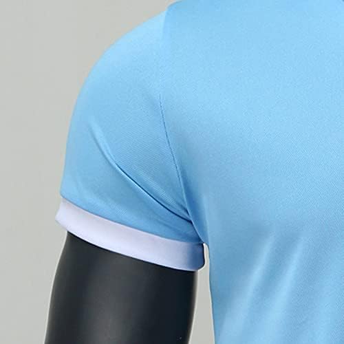 Beuu muški patentni polo majica s kratkim rukavima ugrađena ljetna casual modna tiskana ovratnik na vrhu bluza za muške