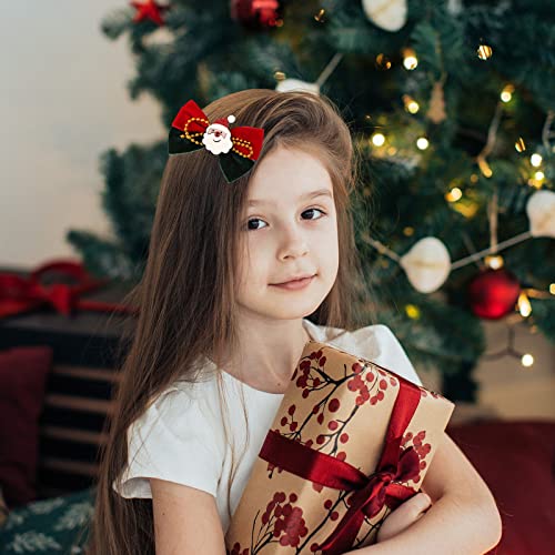Dječji božićni kosu, santa božićne čarape frizeri sa zlatnim lancem, 2 kom. Dekora za kosu za kosu za djevojke Xmas party festivan